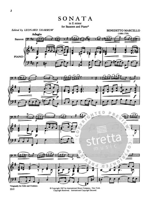 Marcello: Sonata In E Minor
